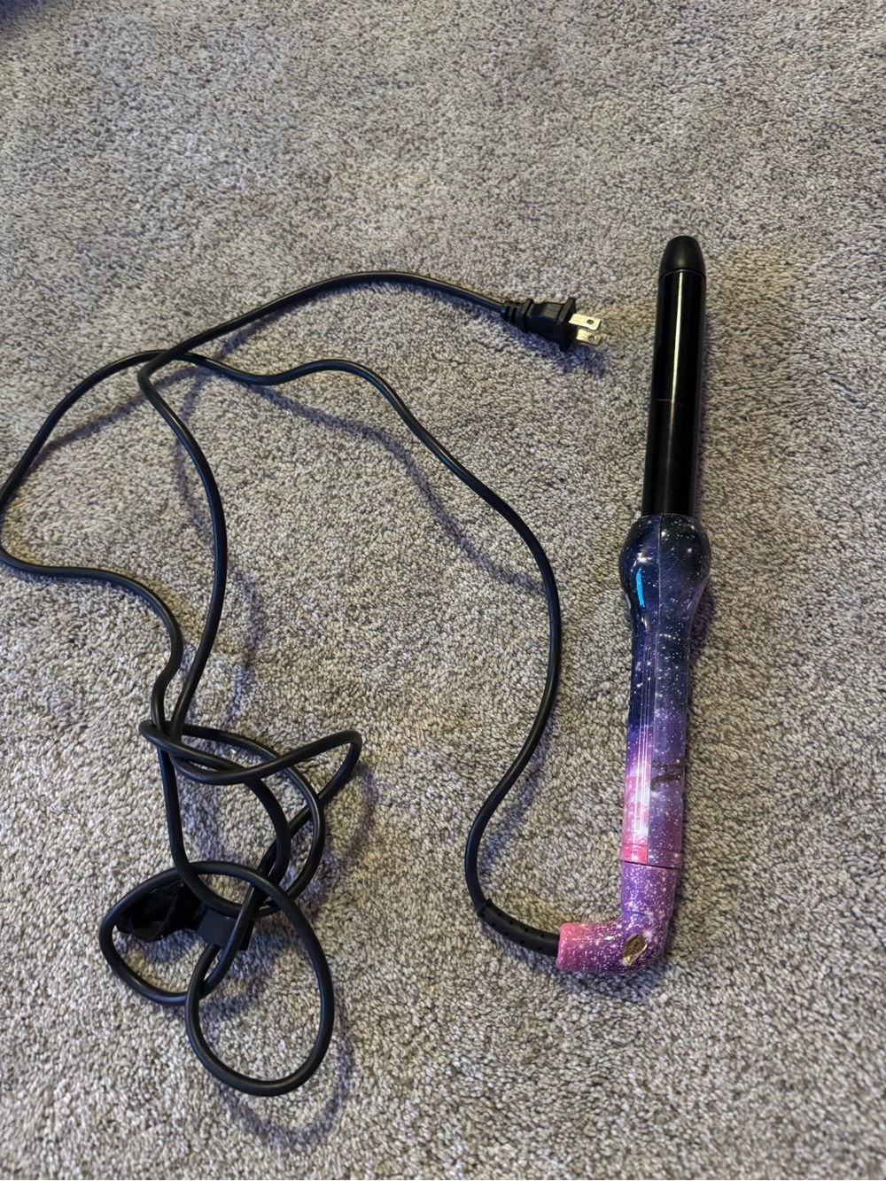 EVA NYC Galaxy Print Curling Wand - Purple Black